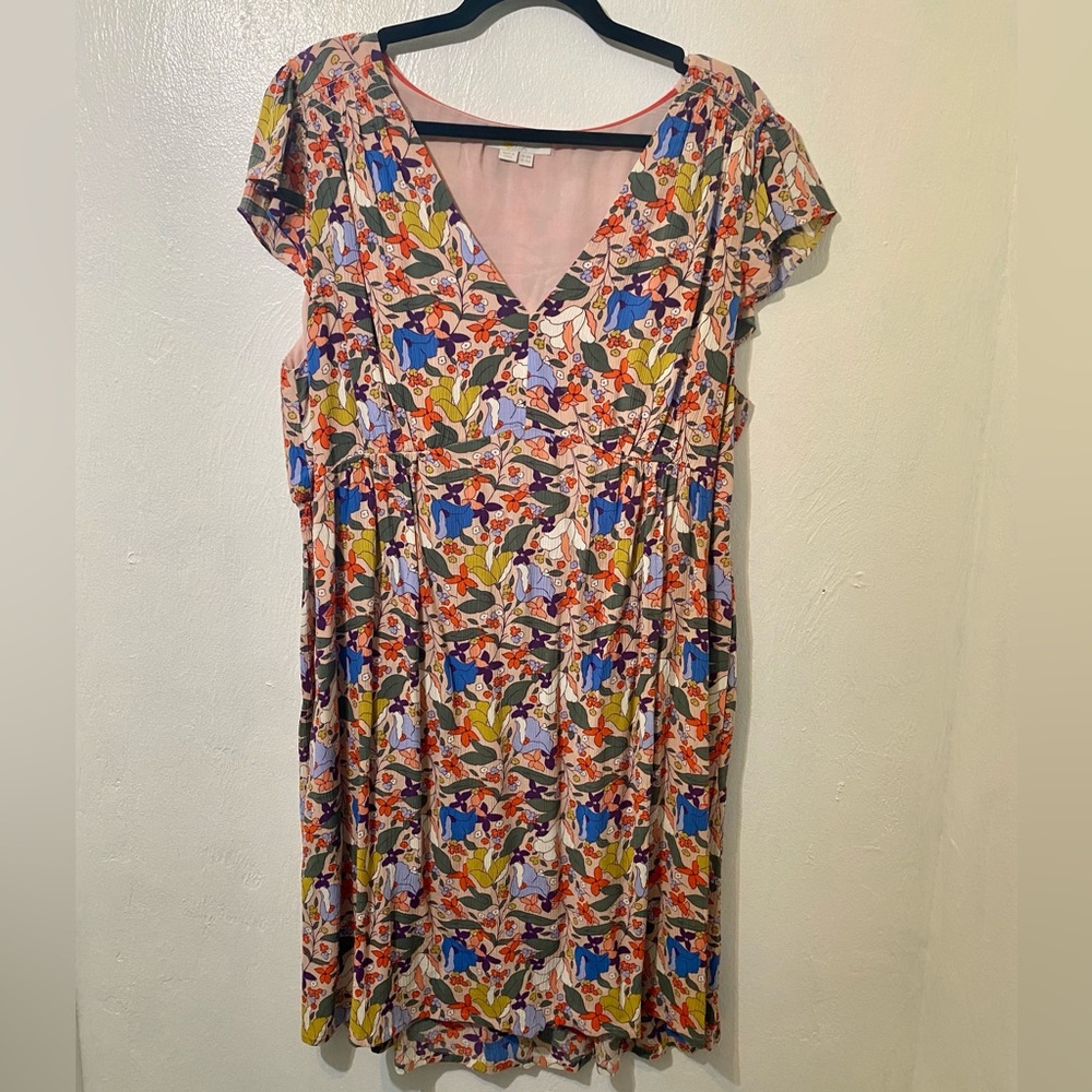 Anthropologie Boden size 14.Floral pink,soft colors.